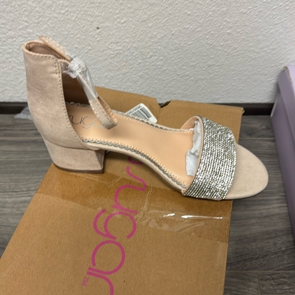 Sugar Women's Cream Heels with Rhinestone Accents - Picture 5 of 7